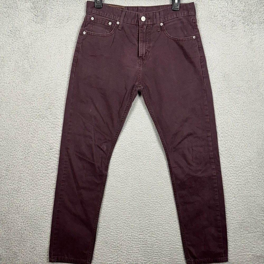 Levis 508 Jeans Mens 29X30 Dark Purple Regular Tapered White Tab Denim Pants